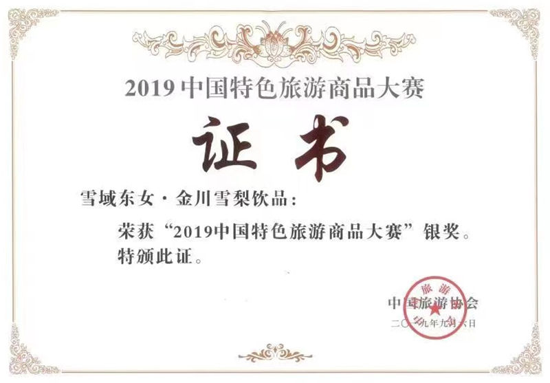 2019中国特色旅游商品大赛银奖